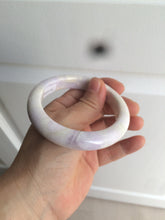 Load image into Gallery viewer, 56.1mm certified 100% natural icy light white/green/purple jadeite jade bangle AX9-0638