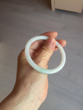 Load image into Gallery viewer, 54.5mm certified 100% natural Type A white/sunny green round cut jadeite jade bangle BL50-3524