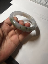 Load image into Gallery viewer, 57.5mm Certified Type A 100% Natural icy watery white purple black brown Jadeite Jade bangle H156-7041