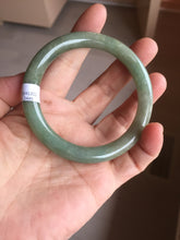 Load image into Gallery viewer, 55mm certified 100% natural Type A dark green round cut jadeite jade bangle PB121-3449