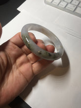 Load image into Gallery viewer, 57.5mm Certified Type A 100% Natural icy watery white purple black brown Jadeite Jade bangle H156-7041