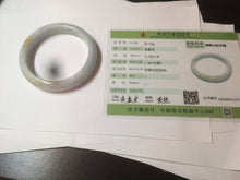 Load image into Gallery viewer, 58mm certified 100% natural light white/green/purple/yellow (Fu Lu Shou) jadeite jade bangle A102-1371