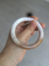 Load image into Gallery viewer, 55mm 100% natural beige yellow pink round cut Coral Jade (珊瑚玉) bangle SY37