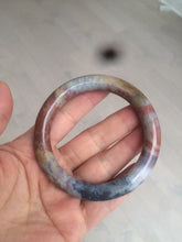 Load image into Gallery viewer, 55.4 100% natural red/yellow/brown/black round cut ocean jasper bangle SY44
