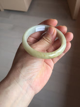 Load image into Gallery viewer, 52mm certified Type A 100% Natural yellow brown white Jadeite Jade bangle AU23-0242