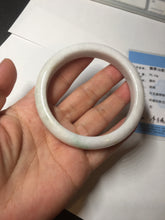 Load image into Gallery viewer, 59.5mm Certified Type A 100% Natural sunny green white (白底青) Jadeite Jade bangle BP42-3182