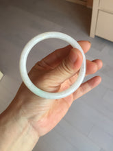 Load image into Gallery viewer, 54.5mm certified 100% natural Type A white/sunny green round cut jadeite jade bangle BL50-3524