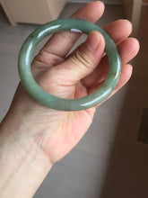 Load image into Gallery viewer, 55mm certified 100% natural Type A dark green round cut jadeite jade bangle PB121-3449