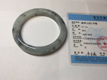 Load image into Gallery viewer, 60mm certified Type A 100% Natural icy watery light green with green floating flowers Jadeite Jade bangle BK134-7434