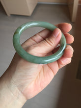 Load image into Gallery viewer, 55mm certified 100% natural Type A dark green round cut jadeite jade bangle PB121-3449