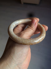 Load image into Gallery viewer, 54.7mm 100% natural beige yellow pink round cut Coral Jade (珊瑚玉) bangle SY36