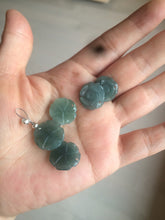 Load image into Gallery viewer, 100% Natural blue gray green  Guatemala jadeite Jade flower pendant group BH61