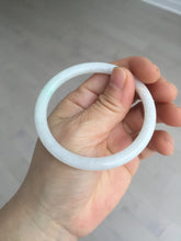 Load image into Gallery viewer, 54.5mm certified 100% natural Type A white/sunny green round cut jadeite jade bangle BL50-3524