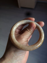 Load image into Gallery viewer, 54.7mm 100% natural beige yellow pink round cut Coral Jade (珊瑚玉) bangle SY36