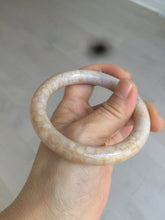 Load image into Gallery viewer, 54.7mm 100% natural beige yellow pink round cut Coral Jade (珊瑚玉) bangle SY36