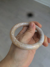 Load image into Gallery viewer, 54.7mm 100% natural beige yellow pink round cut Coral Jade (珊瑚玉) bangle SY36