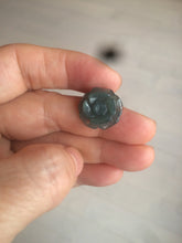 Load image into Gallery viewer, 100% Natural blue gray green  Guatemala jadeite Jade flower pendant group BH61