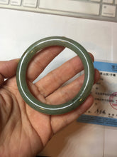 Load image into Gallery viewer, 55mm certified 100% natural Type A dark green round cut jadeite jade bangle PB121-3449