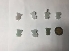Load image into Gallery viewer, Type A 100% Natural light green white jadeite jade cute baby bear pendant BM55