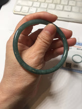 Load image into Gallery viewer, 57.3mm Certified Type A 100% Natural light green/blue/gray Guatemala slim round cut Jadeite bangle BP205-1023