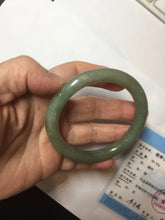 Load image into Gallery viewer, 55mm certified 100% natural Type A dark green round cut jadeite jade bangle PB121-3449