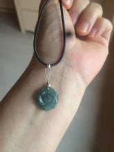 Load image into Gallery viewer, 100% Natural blue gray green  Guatemala jadeite Jade flower pendant group BH61