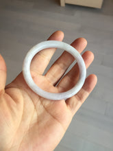 Load image into Gallery viewer, 51.5mm certified 100% natural type A light purple white slim oval round cut jadeite jade bangle BL51-3528