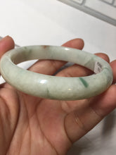 Load image into Gallery viewer, 58mm Certificate light green white orange green jadeite jade bangle BQ68(1013)