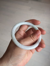 Load image into Gallery viewer, 54mm 100% natural Type A green white slim round cut jadeite jade bangle BL101-4674