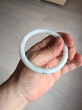 Load image into Gallery viewer, 54mm 100% natural Type A green white slim round cut jadeite jade bangle BL101-4674