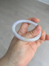 Load image into Gallery viewer, 51.5mm certified 100% natural type A light purple white slim oval round cut jadeite jade bangle BL51-3528