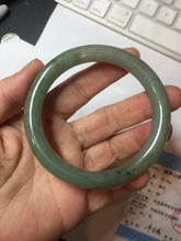 Load image into Gallery viewer, 55mm certified 100% natural Type A dark green round cut jadeite jade bangle PB121-3449