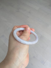 Load image into Gallery viewer, 51.5mm certified 100% natural type A light purple white slim oval round cut jadeite jade bangle BL51-3528
