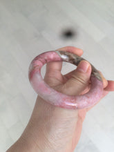 Load image into Gallery viewer, sold! Please don’t order. Thanks 53.4mm 100% natural chubby pink rose stone (Rhodonite) round cut bangle CB65