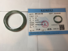 Load image into Gallery viewer, 50.5mm Certified type A 100% Natural icy watery oily dark green white Jadeite Jade bangle PB122-3460