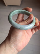 Load image into Gallery viewer, 55.3mm certified 100% natural type A green/yellow/gray jadeite jade bangle AU54-0245