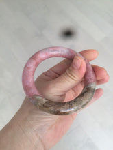 Load image into Gallery viewer, sold! Please don’t order. Thanks 53.4mm 100% natural chubby pink rose stone (Rhodonite) round cut bangle CB65