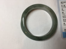 Load image into Gallery viewer, 50.5mm Certified type A 100% Natural icy watery oily dark green white Jadeite Jade bangle PB122-3460