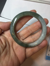 Load image into Gallery viewer, 50.5mm Certified type A 100% Natural icy watery oily dark green white Jadeite Jade bangle PB122-3460