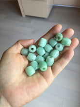 Load image into Gallery viewer, 13.5/12.5mm Type A 100% Natural light apple green/sunny green Jadeite Jade LuluTong (Every road is smooth) olive shape pendant group PA136