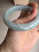 Load image into Gallery viewer, 56.3mm certified 100% natural type A icy watery white light green chubby jadeite jade bangle AH97-0549