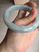 Load image into Gallery viewer, 56.3mm certified 100% natural type A icy watery white light green chubby jadeite jade bangle AH97-0549