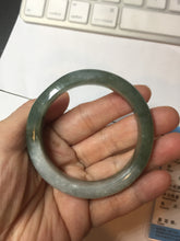 Load image into Gallery viewer, 50.5mm Certified type A 100% Natural icy watery oily dark green white Jadeite Jade bangle PB122-3460