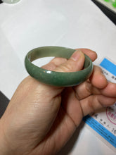 Load image into Gallery viewer, 51.6mm certified Type A 100% Natural oily dark green  thin style Jadeite jade bangle AM73-2825