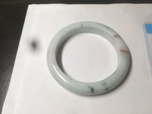 Load image into Gallery viewer, 60.5mm Certified Type A 100% Natural light green/white/brown Jadeite Jade bangle AH81-0428