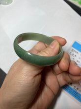 Load image into Gallery viewer, 51.6mm certified Type A 100% Natural oily dark green  thin style Jadeite jade bangle AM73-2825
