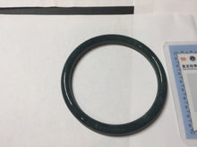 Load image into Gallery viewer, 57.3mm Certified Type A 100% Natural light green/blue/gray Guatemala slim round cut Jadeite bangle BP223-1022