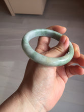 Load image into Gallery viewer, 55.7mm certified 100% natural type A green/yellow/gray jadeite jade bangle AU53-0246