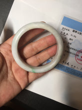 Load image into Gallery viewer, 55.7mm Certified Type A 100% Natural sunny green white Jadeite Jade bangle BP44-3179