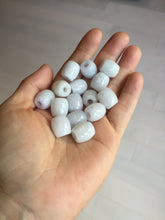 Load image into Gallery viewer, 13.5/12.5mm Type A 100% Natural light purple white Jadeite Jade LuluTong (Every road is smooth) pendant group PA135